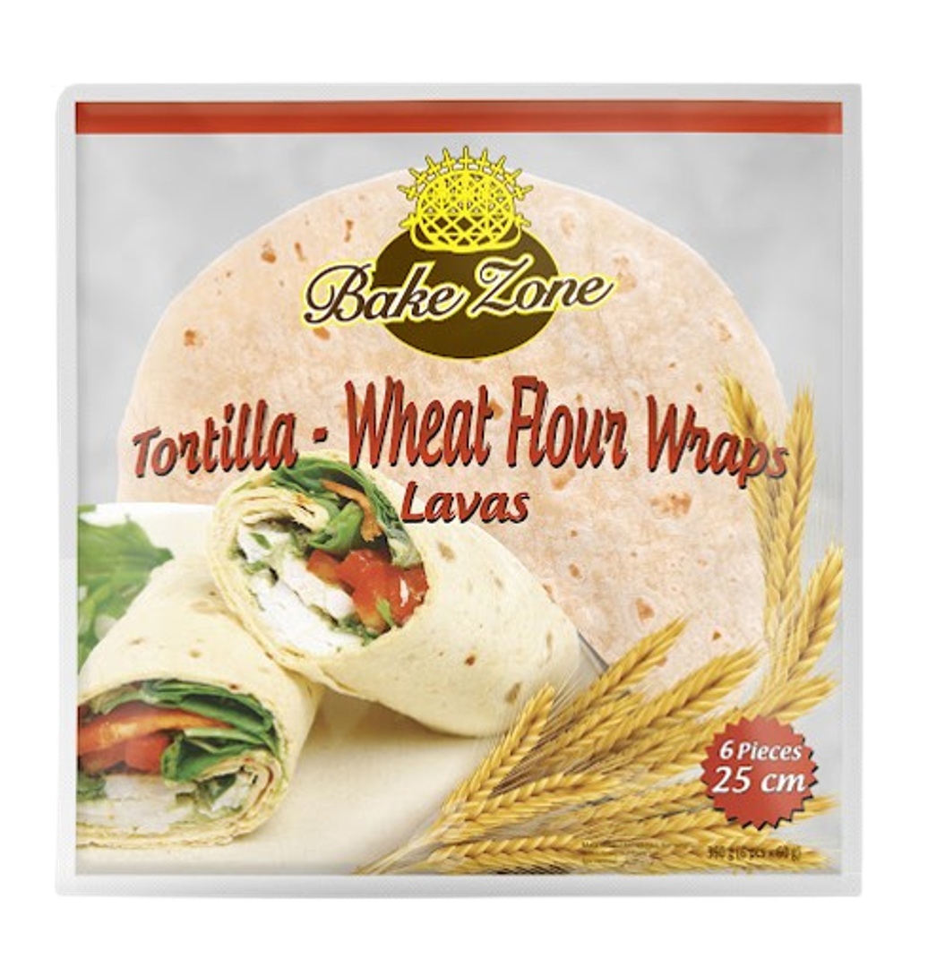 Bake Zone Tortilla Wheat Flour Wraps 6 Pack