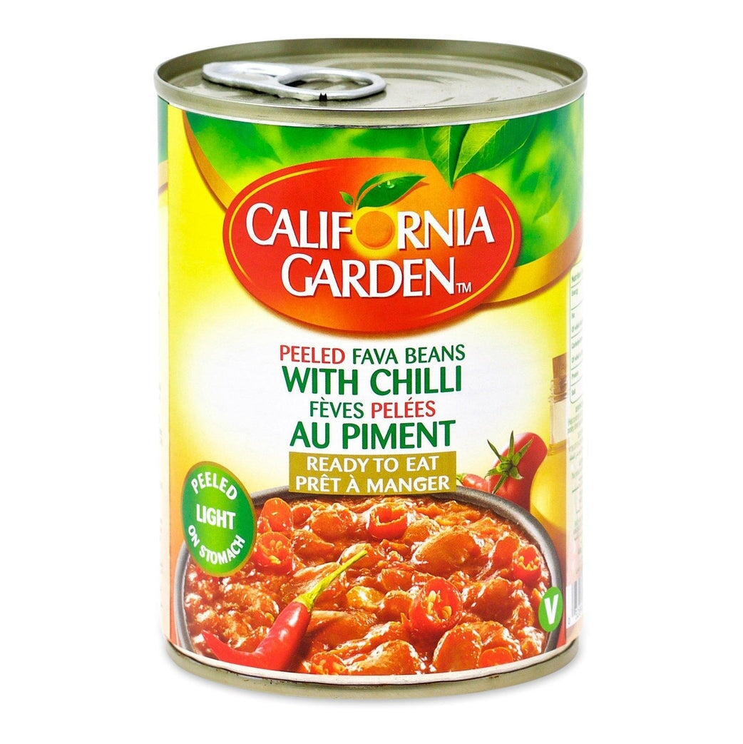 California Garden Peeled Fava Beans With Chilli 400g