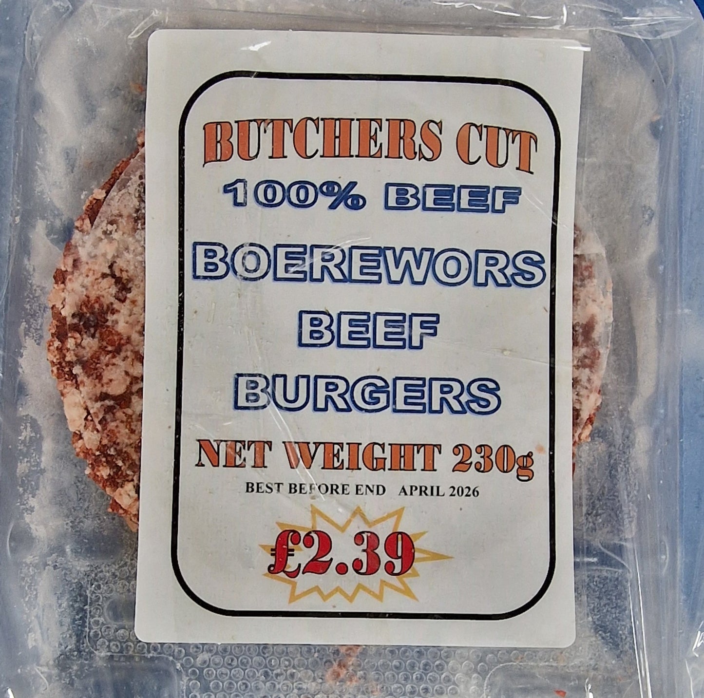 Beef Boerewore Burger