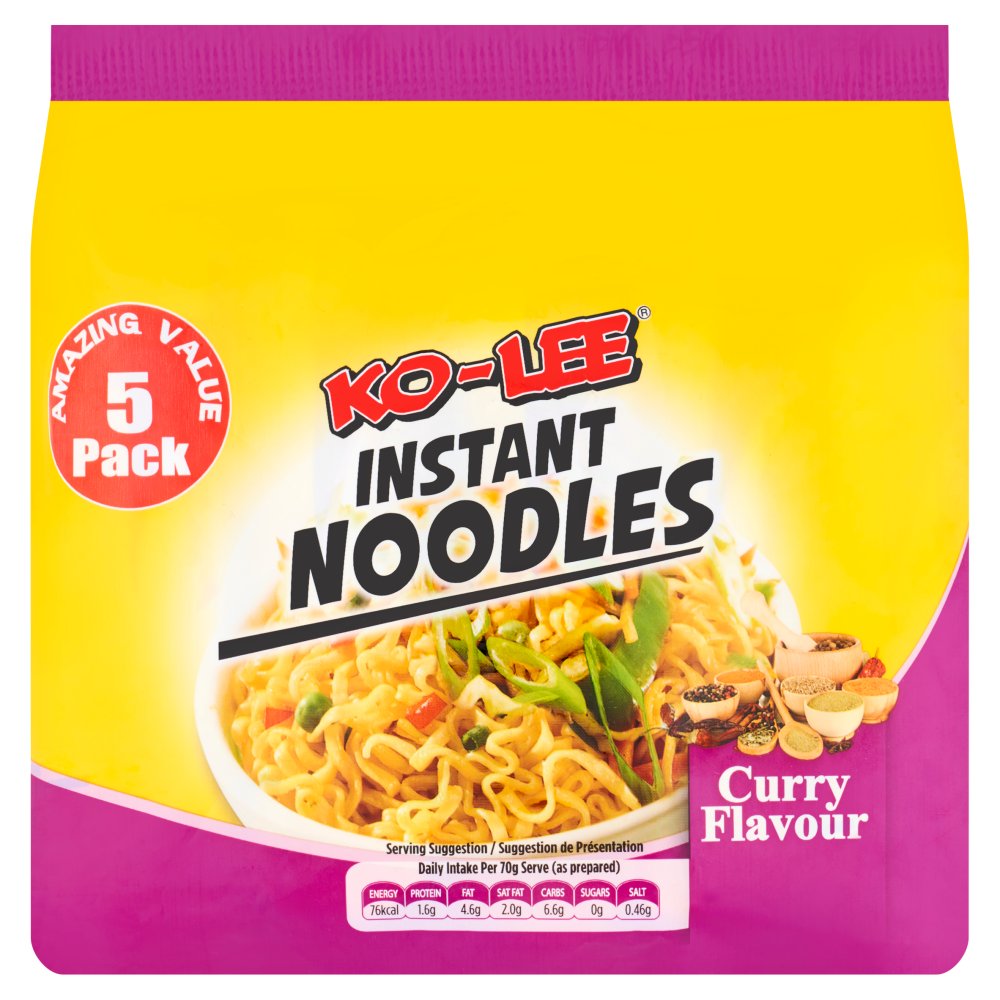 KO-LEE Curry Flavour Instant Noodles Multipack