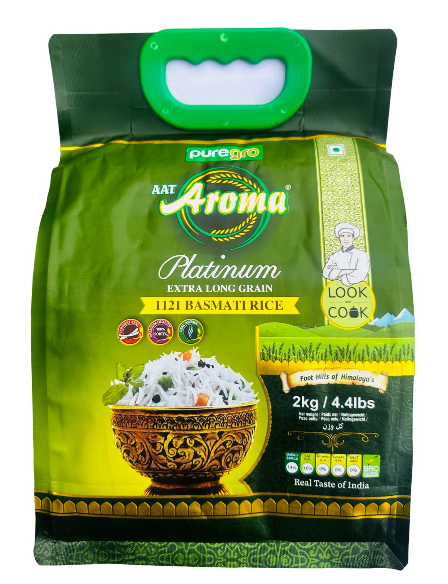 Puregro Aroma Basmati Rice Extra Long Grain 2kg