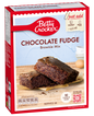 A box of Betty Crocker Chocolate Fudge Brownie Mix with an image of prepared brownies on the cover.
